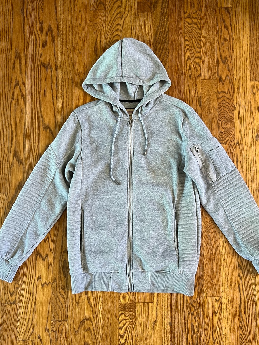Hudson & Barrow NYC Men's Small Full Zip Logo Sweatshirt Hoodie Jacket Gray
